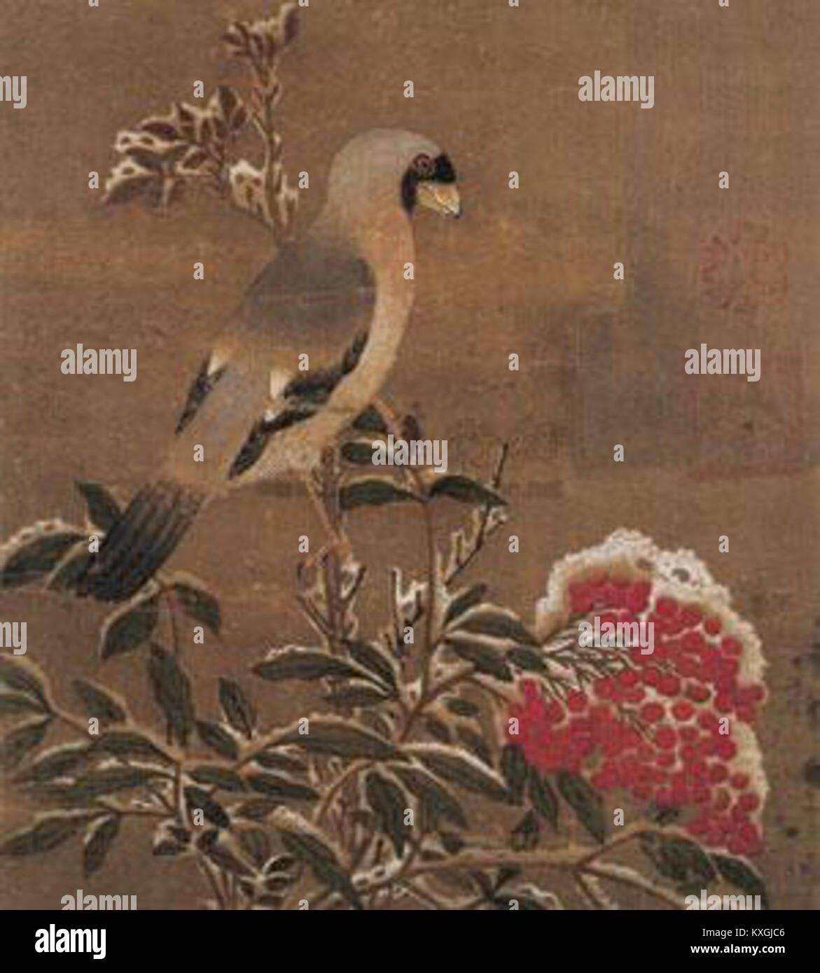 Xu Xi est un peintre chinois du Xe siècle de la dynastie des Tang du Sud, connu pour ses peintures détaillées de fleurs et d'oiseaux qui ont influencé la dynastie Song plus tard Banque D'Images