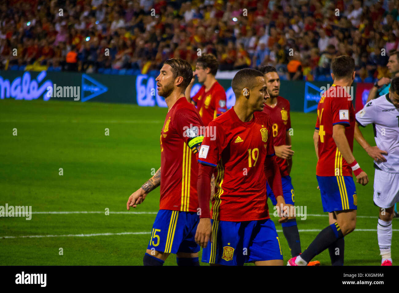 Encuentro de 00421 España contre l'Albanie, partido de clasificación para el Mundial de Rusia 2018, en el Estadio Rico Pérez de Alicante (España) Banque D'Images