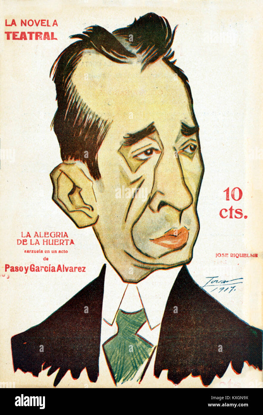 1917-10-28, La Novela Teatral, José Riquelme, Tovar Banque D'Images