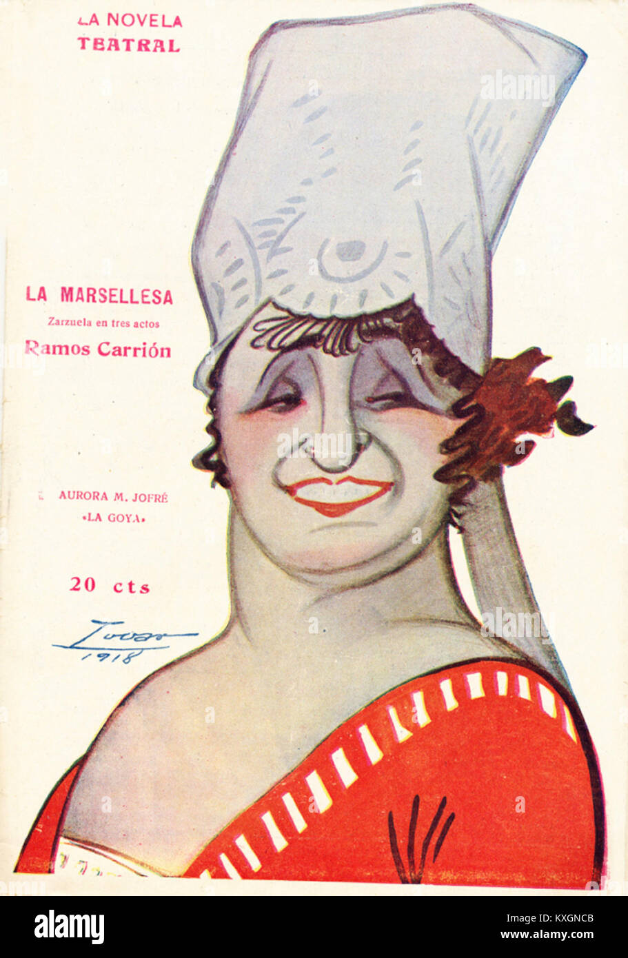 1918-09-01, La Novela Teatral, Aurora M. Jofré, Tovar Banque D'Images
