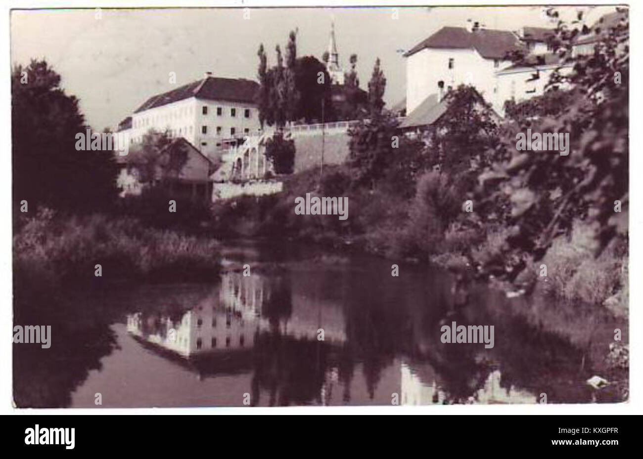 1957 Carte postale de Črnomelj Banque D'Images