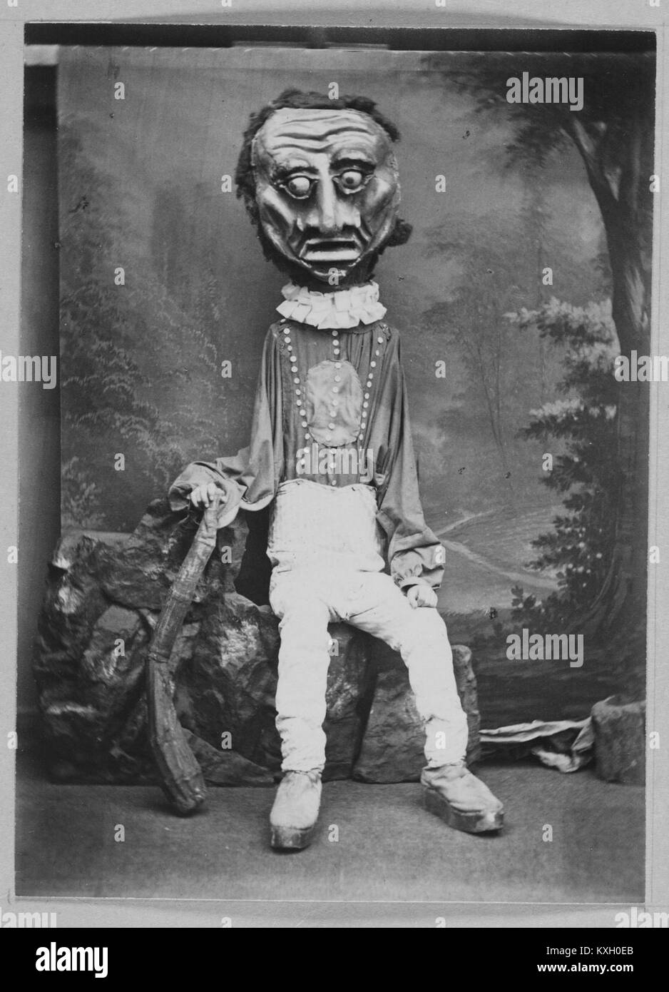 Acteur avec une tête grotesque - costume Weir Collection Banque D'Images