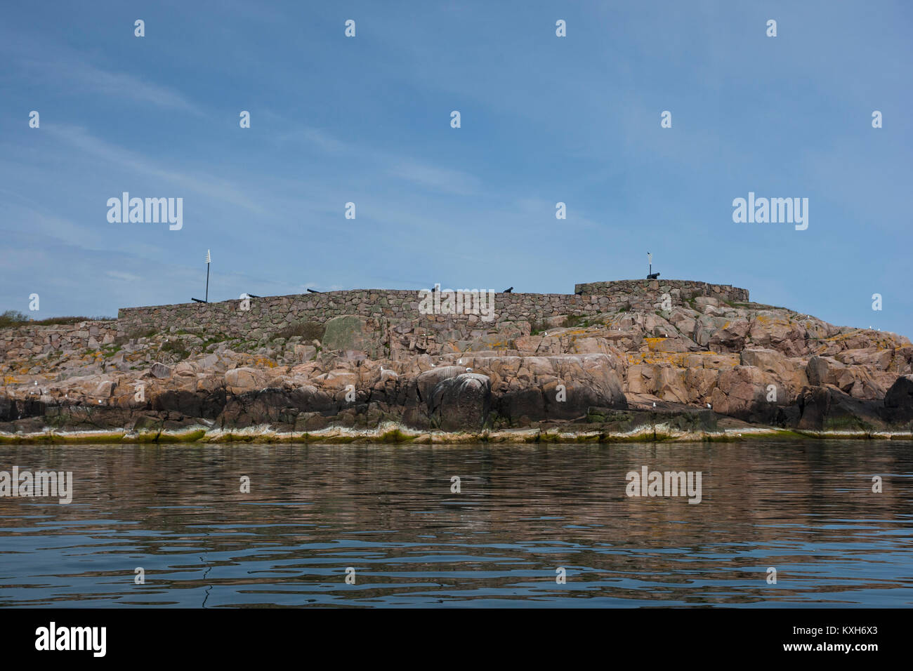 Les rois Batteri, Christiansø, Ertholmene, Bornholm, Danemark Banque D'Images