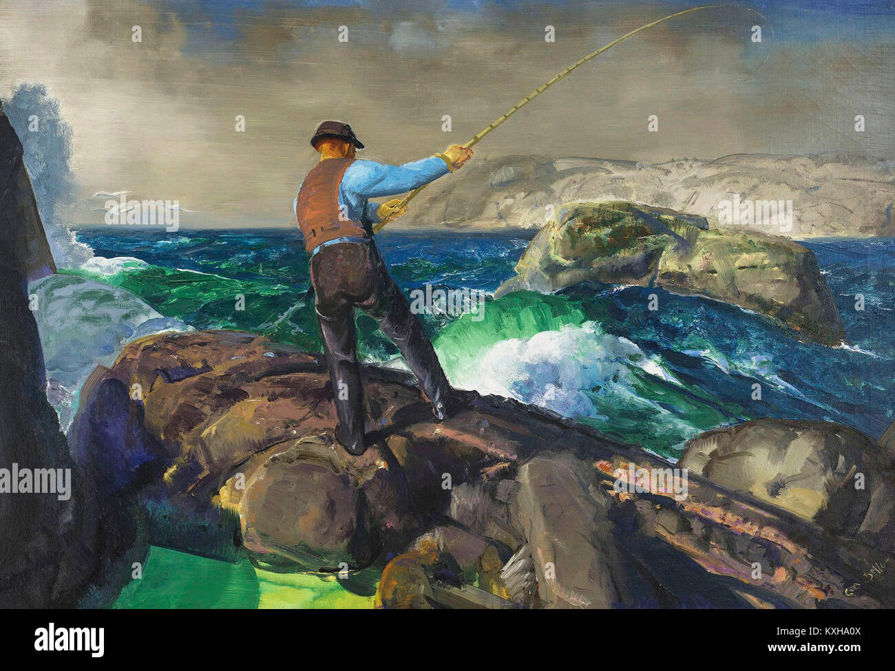 Le pêcheur - George Bellows - 1917 Banque D'Images