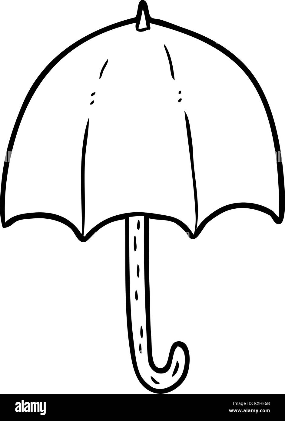 Le dessin des lignes d'un parapluie ouvert Image Vectorielle Stock - Alamy