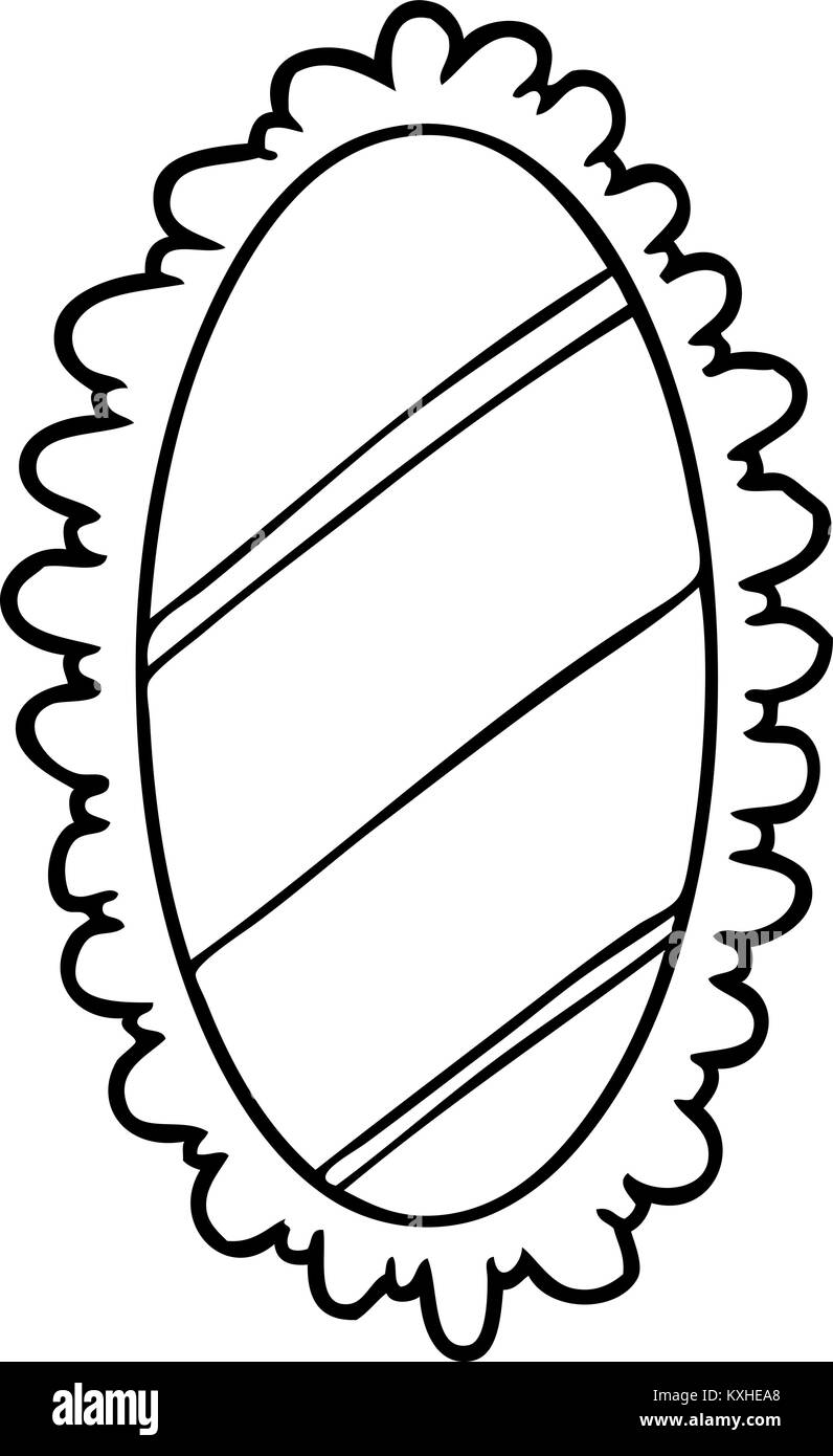 Le dessin des lignes d'un vieux miroir encadré Image Vectorielle Stock -  Alamy
