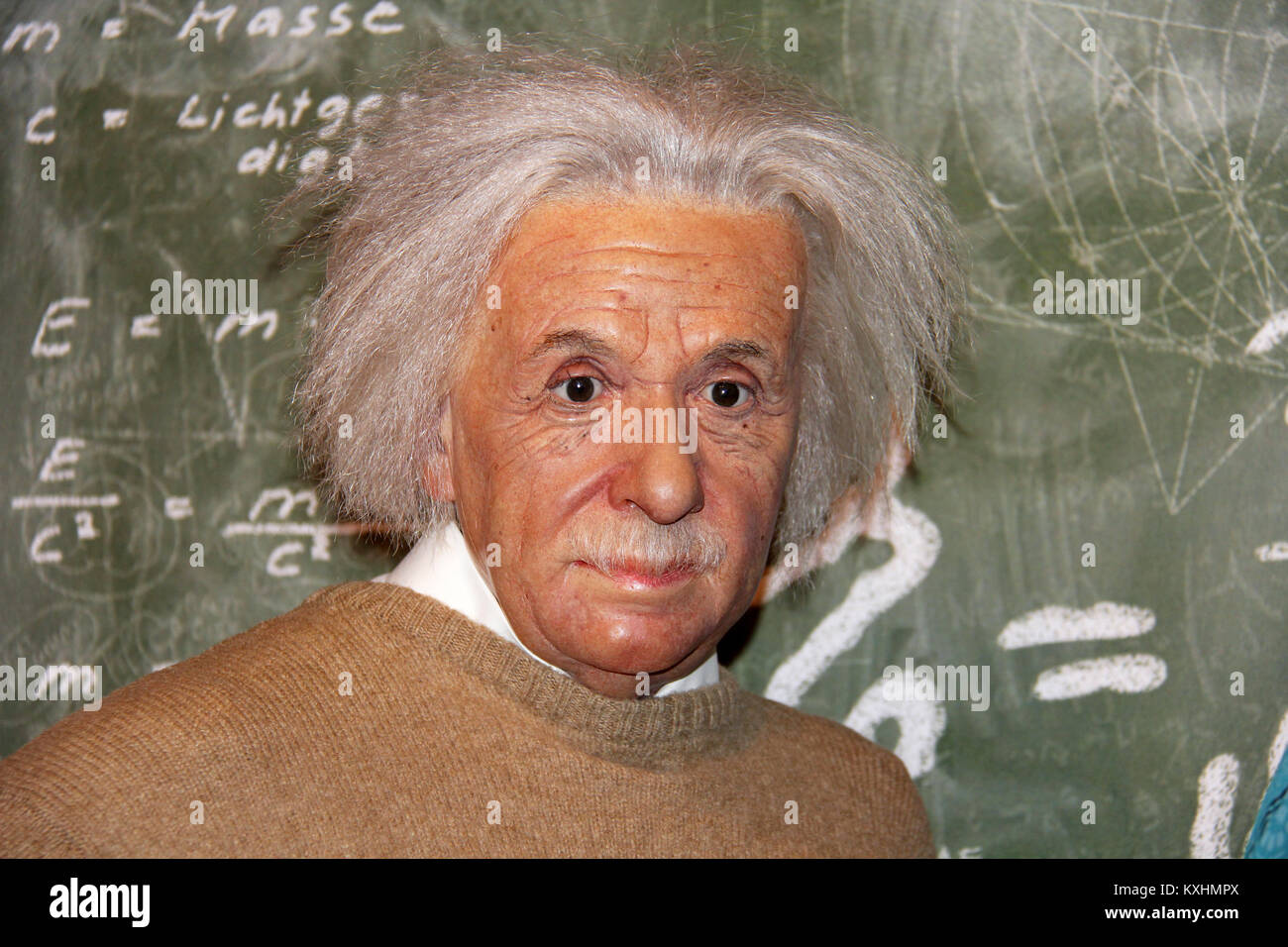 - Londres, Royaume-Uni, 08, juillet 2014. Madame Tussauds à Londres. Statue de cire d'Albert Einstein. Banque D'Images