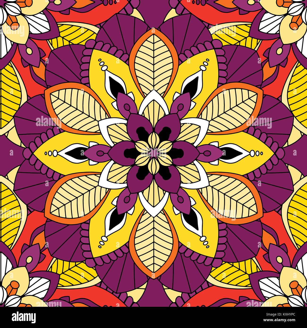 Mandala de fond transparent Illustration de Vecteur