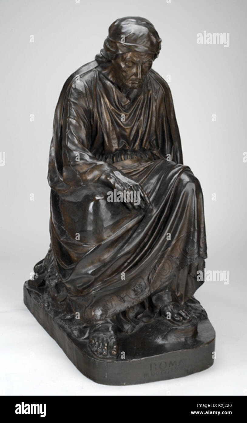 Une photographie de la sculptrice américaine Anne Whitney prise à Rome en 1869, documentant son séjour à l'étranger au cours de sa carrière artistique et ses contributions à la sculpture du XIXe siècle. Banque D'Images