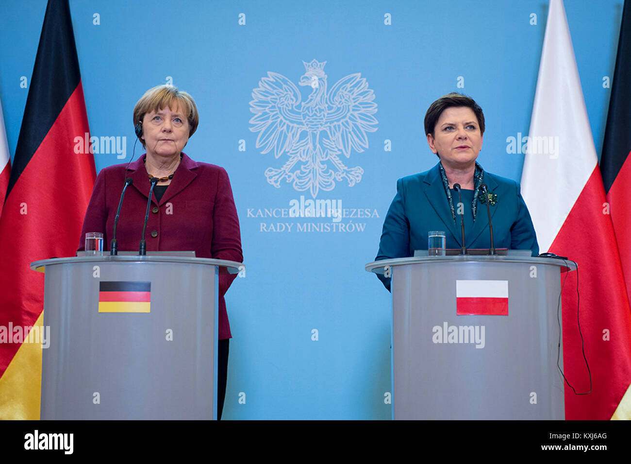 Angela Merkel 2017-02-07 11 Szydło Beata Banque D'Images