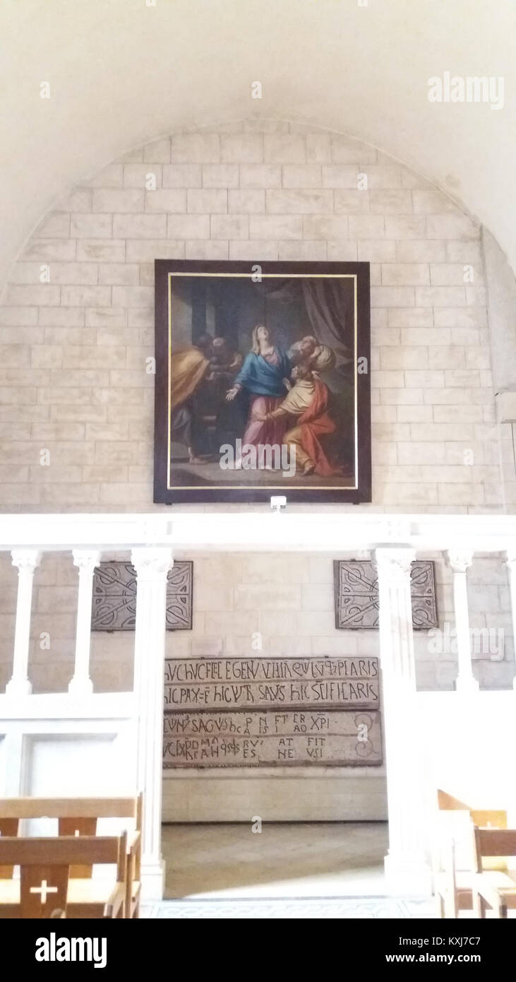Basilique Saint-Martin d'Ainay - Intérieur - La Visitation de Daniel Sarrabat Banque D'Images
