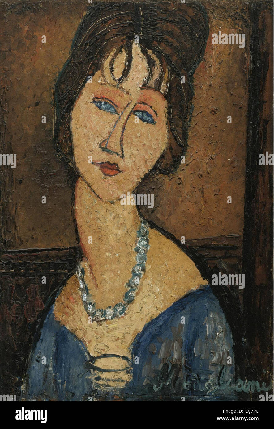 amedeo-modigliani-portrait-de-jeanne-h-buterne-au-collier-photo-stock