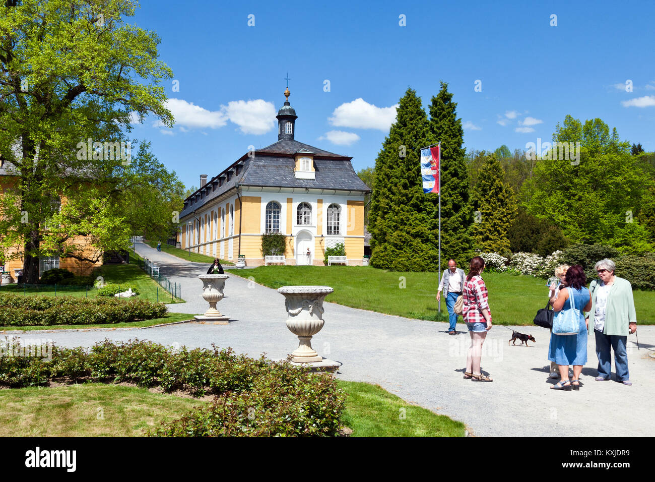République tchèque, KOZEL - APR14 2016 : château de chasse dans le style classique Kozel construit au 18ème siècle, la région de Pilsen, République tchèque Bohême occidentale, republi Banque D'Images