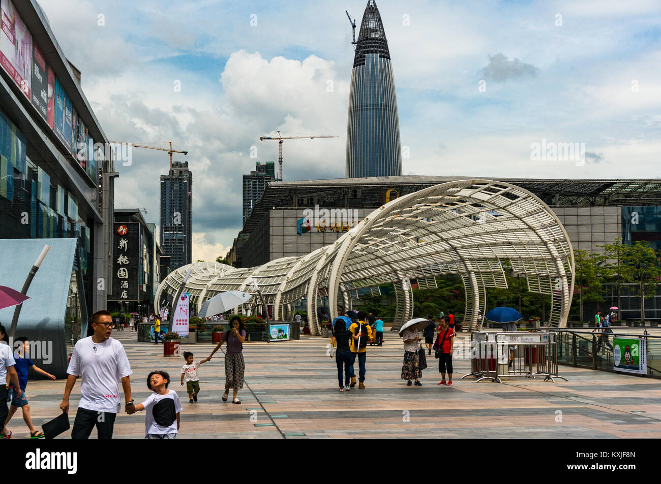 Quartier commerçant culturel Shenzhen Poly (Centre culturel) dans la région de Houhai Shenzhen, Chine Banque D'Images