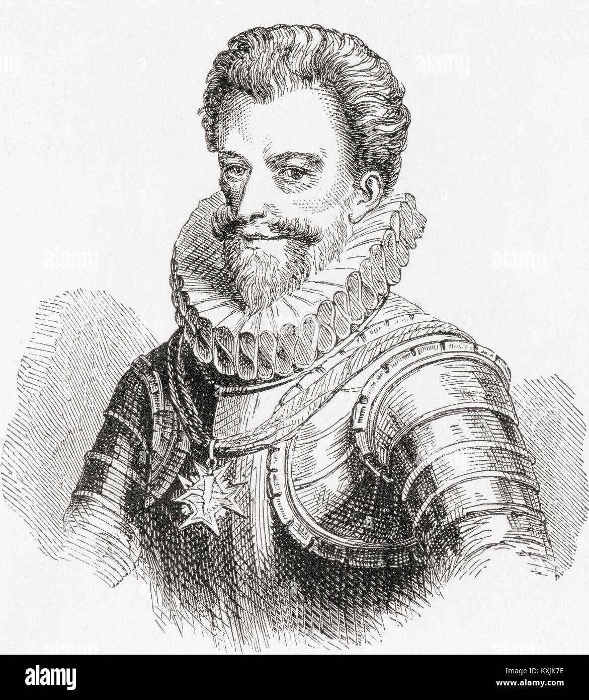 Henry I, Prince de Joinville, Duc de Guise, comte d'Eu, 1550 - 1588, aka Le Balafré (Scarface). De Ward et verrouiller l'illustre l'histoire du monde, publié c.1882. Banque D'Images