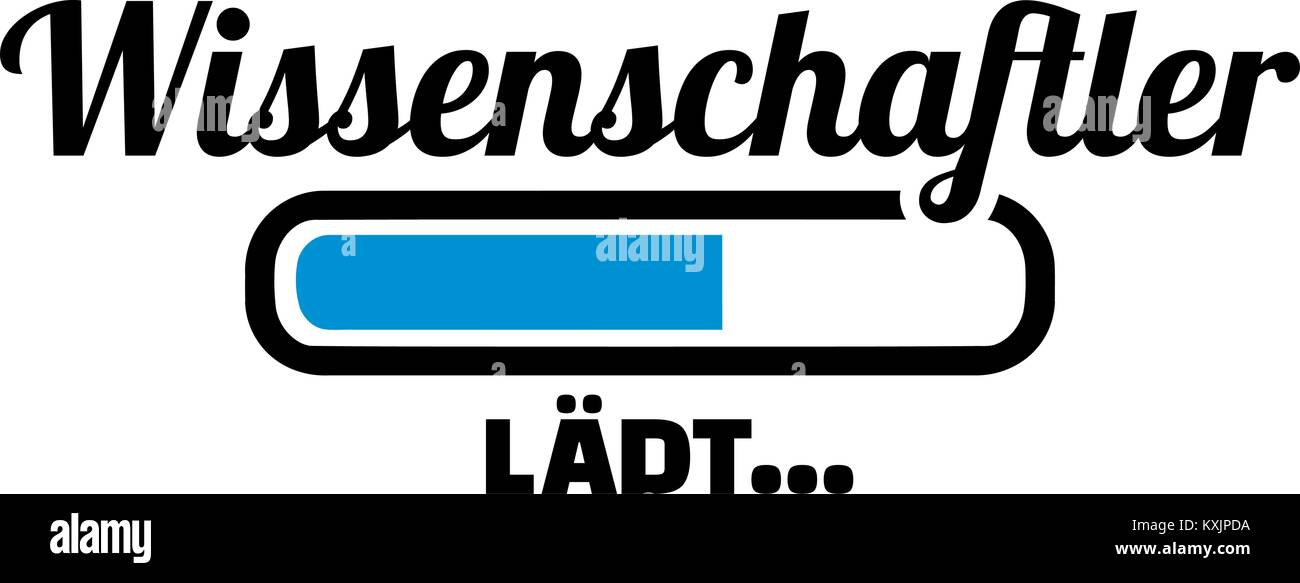 Scientifique est le titre allemand de chargement Illustration de Vecteur