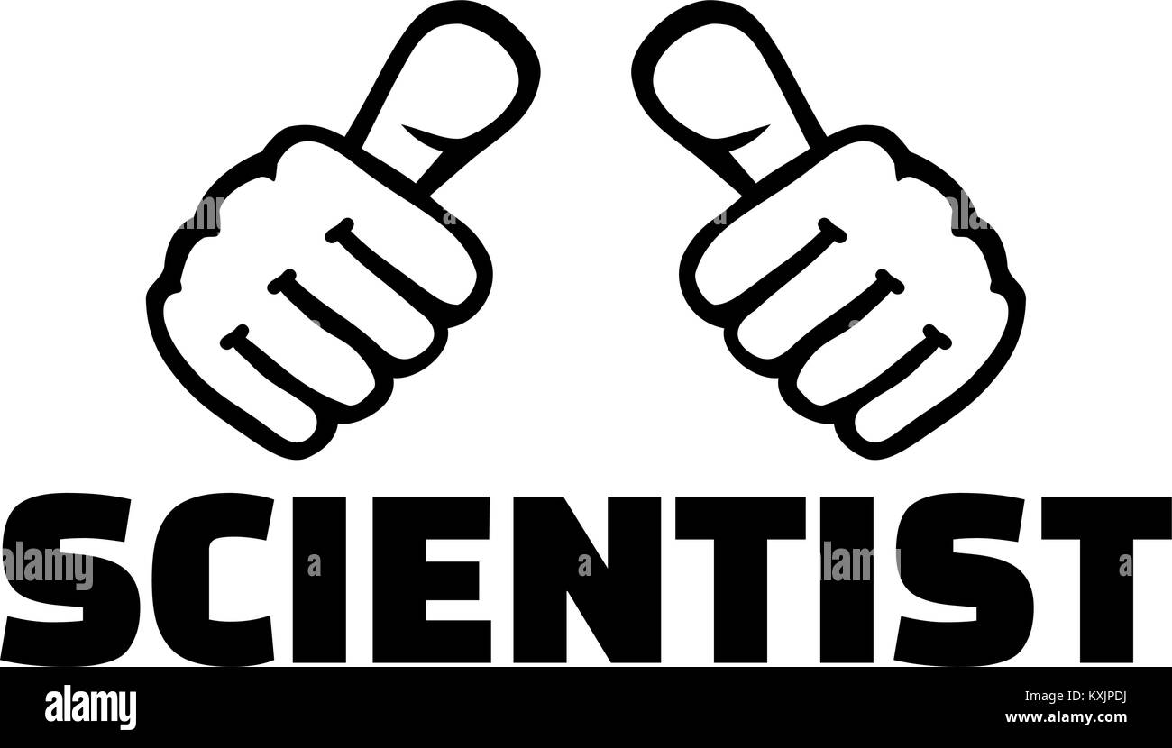 Scientist with thumbs Illustration de Vecteur