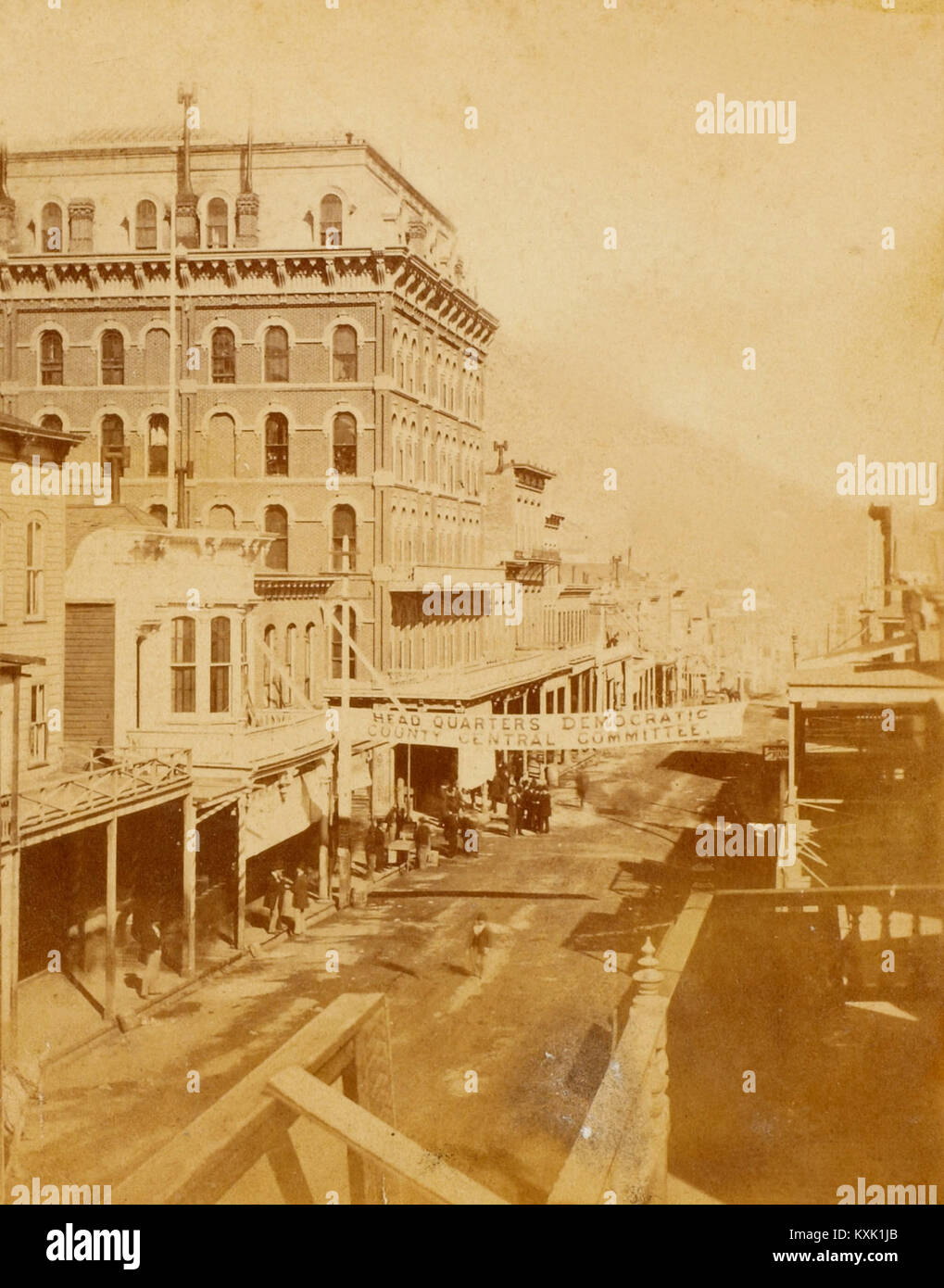 Comité central du siège du comté de démocratique à Virginia City, Nevada Banque D'Images