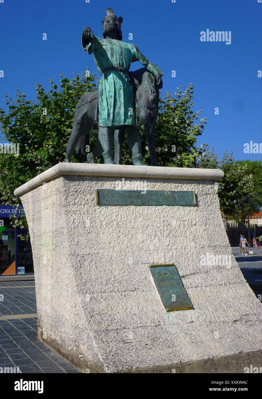 Baiona - Alfonso IX de León Banque D'Images