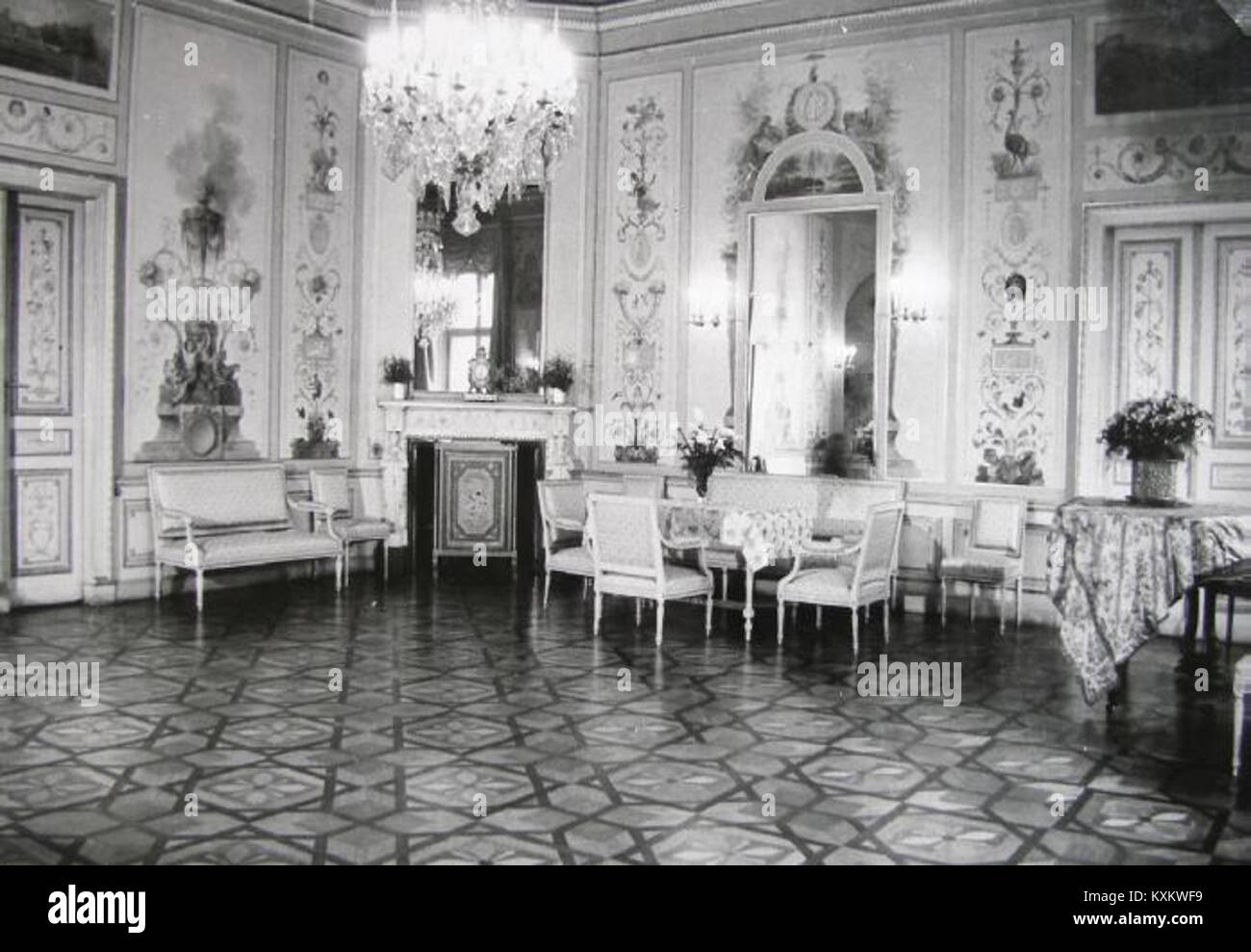 Salle de bal du Palais Raczyński a à Varsovie Banque D'Images