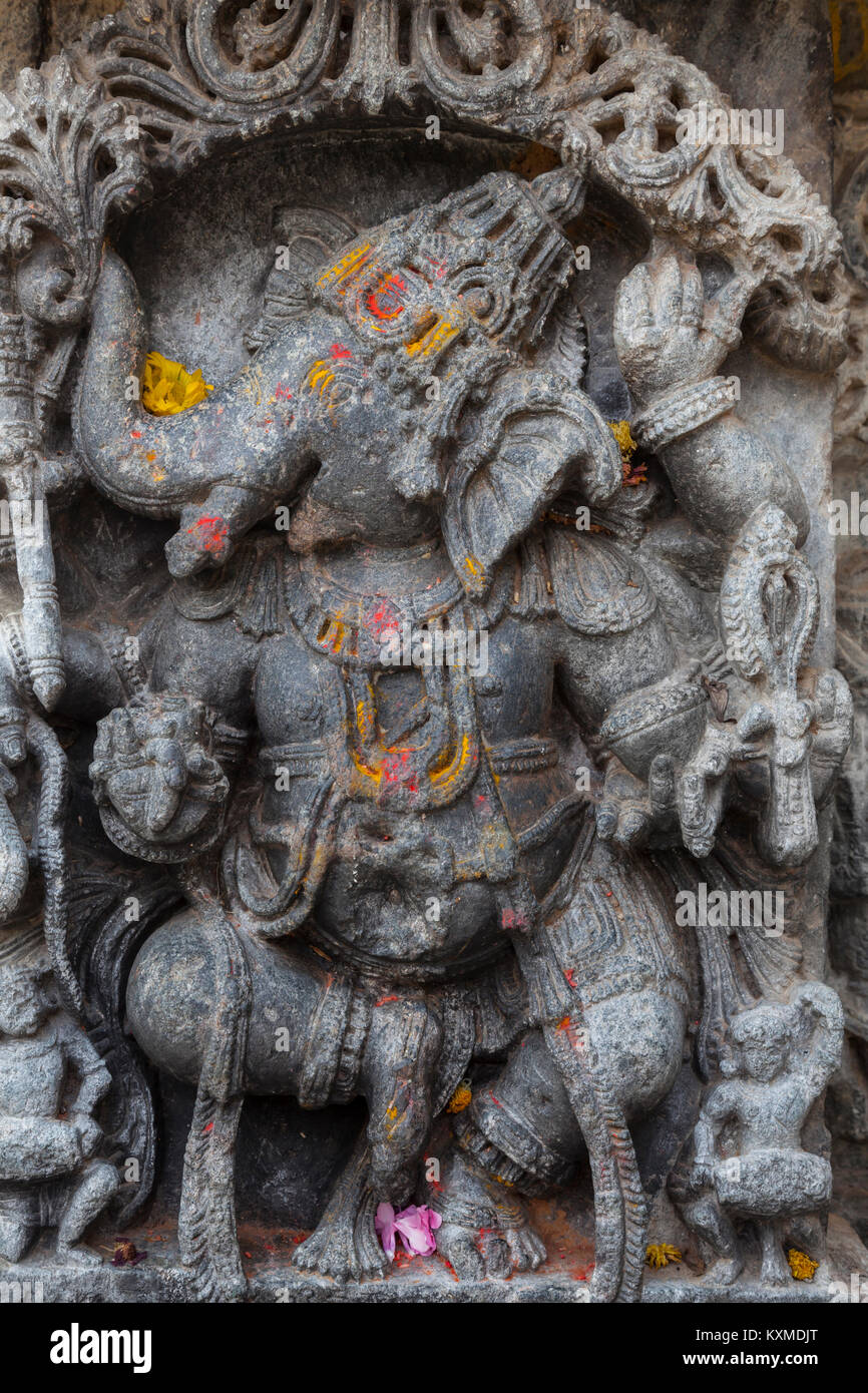 L'Inde, Karnataka, Javagal Lakshminarasimha, Temple Banque D'Images