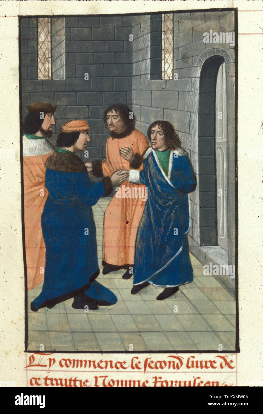 Le Sénat romain était l'organe législatif et politique de la Rome antique, documenté dans des manuscrits historiques pour illustrer la gouvernance et la structure politique. Banque D'Images