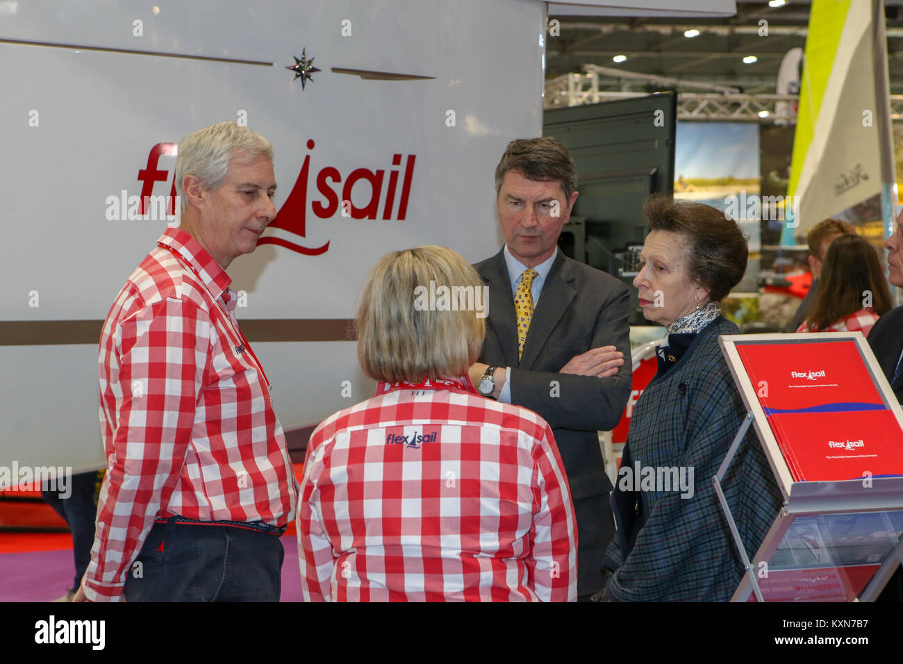 Londres, Royaume-Uni. 10 janvier, 2018.SAR la Princesse Royale assiste à la première journée de la London Boat Show au London's Excel. Banque D'Images