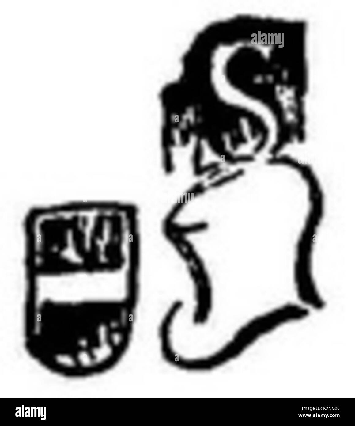 La marque Boeheim était historiquement utilisée pour étiqueter des marchandises et des produits, indiquant l'origine, l'artisanat ou l'affiliation commerciale. Banque D'Images