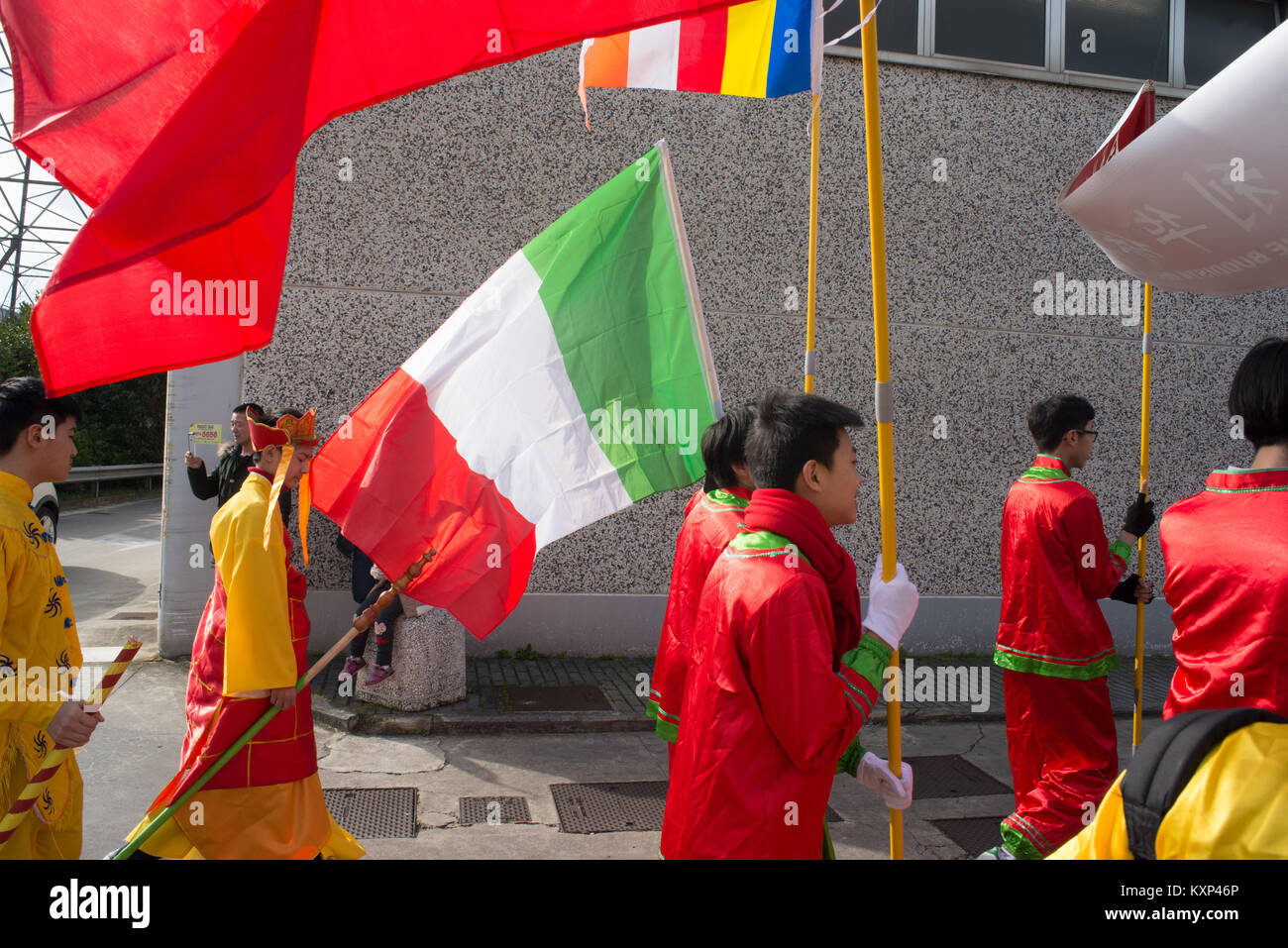 Célébrations du nouvel an chinois 2017 à Prato, Italie Banque D'Images