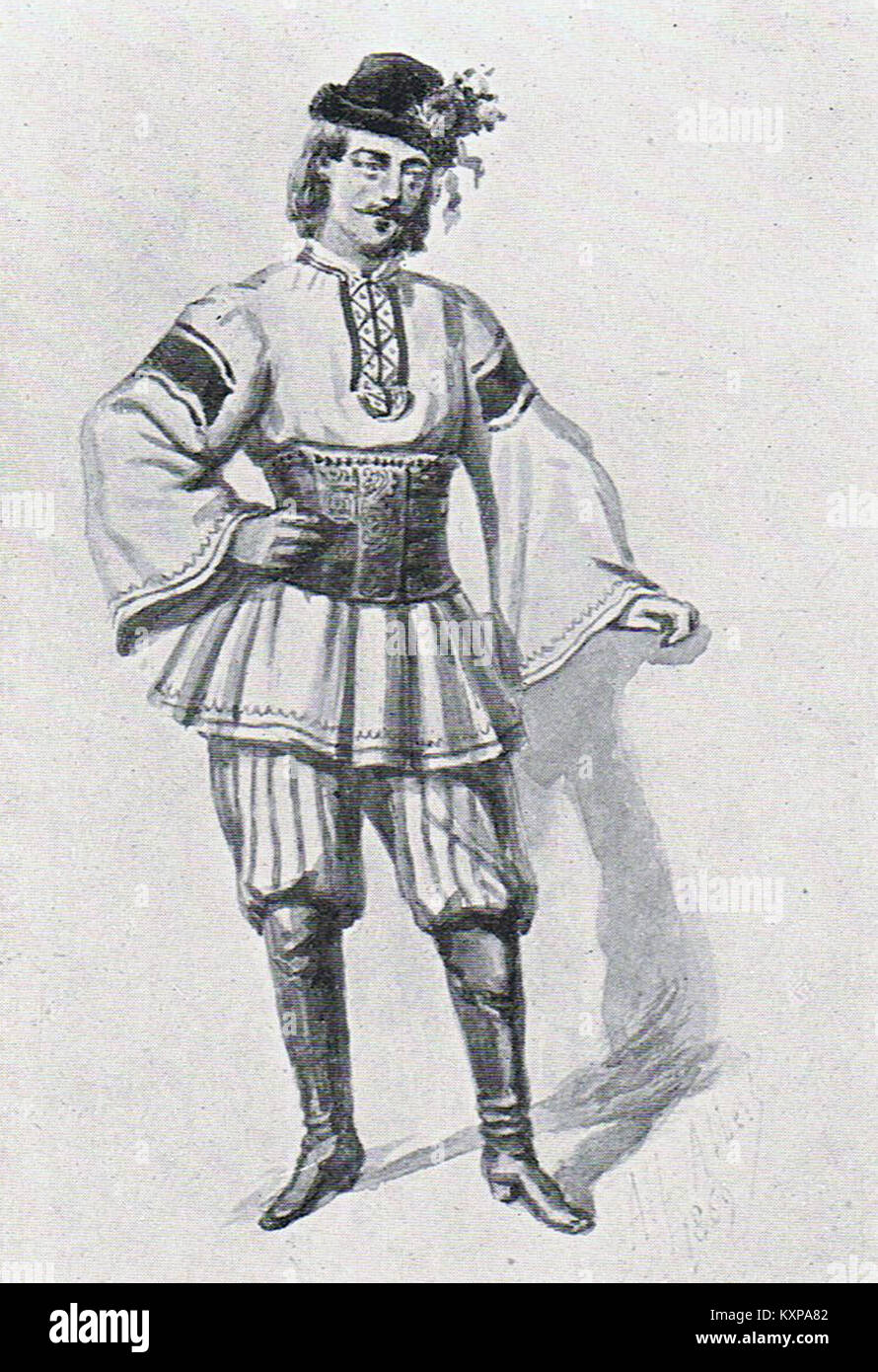 Coppélia czardas costume homme 1870 Photo Stock - Alamy