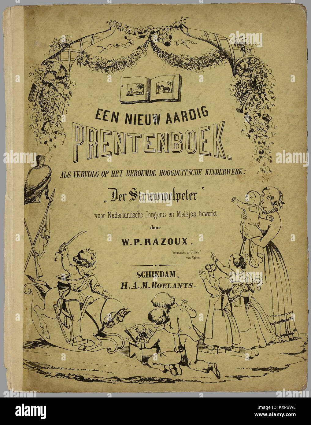 Een nieuw aardig prentenboek - als vervolg op het beroemde kinderwerk Der Struwwelpeter - PPN 851942520 - Image 1 Banque D'Images