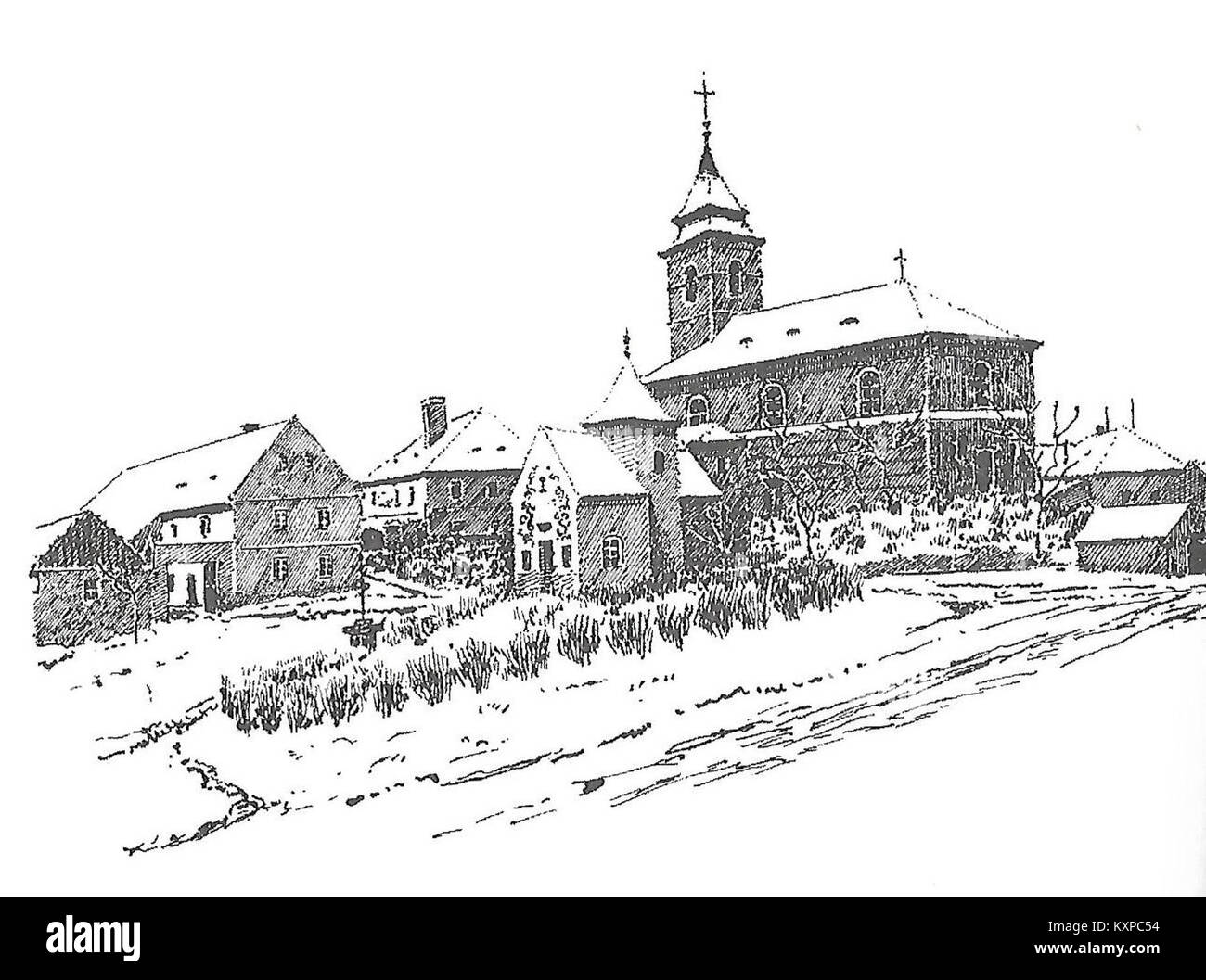Il s'agit de l'église de Michaël à Chozov, probablement située en République tchèque. L'église peut avoir une importance historique, culturelle ou architecturale. Banque D'Images Il s'agit de l'église de Michaël à Chozov, probablement située en République tchèque. L'église peut avoir une importance historique, culturelle ou architecturale. Banque D'Images