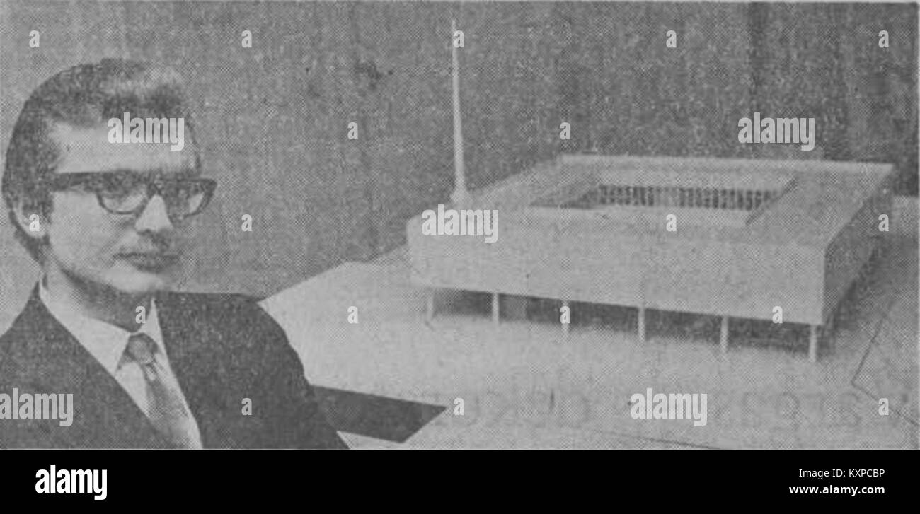 Erik Uluots est montré avec la bibliothèque municipale de Växjö, associée à l’histoire de la bibliothèque et à son importance culturelle dans la région. Banque D'Images