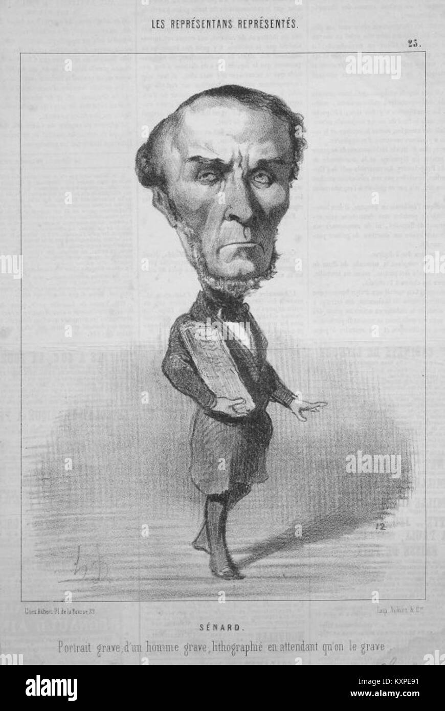 Cette œuvre d’Honoré Daumier, qui fait partie de la collection du Brooklyn Museum, représente des caricatures ou des illustrations reflétant le commentaire social et politique du XIXe siècle. Banque D'Images