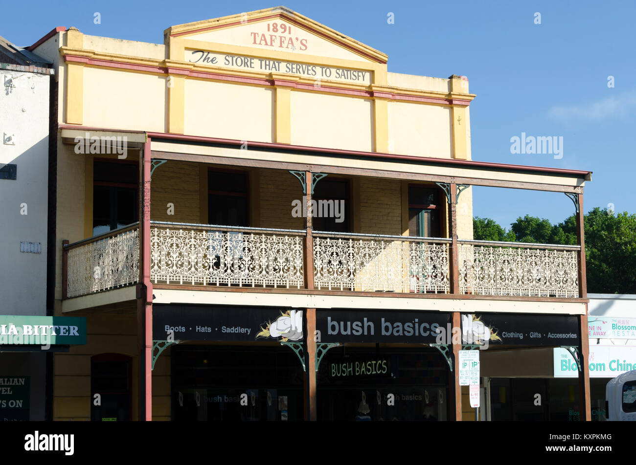 Ancien bâtiment commercial, Rue Principale, Cooma, New South Wales, Australie Banque D'Images