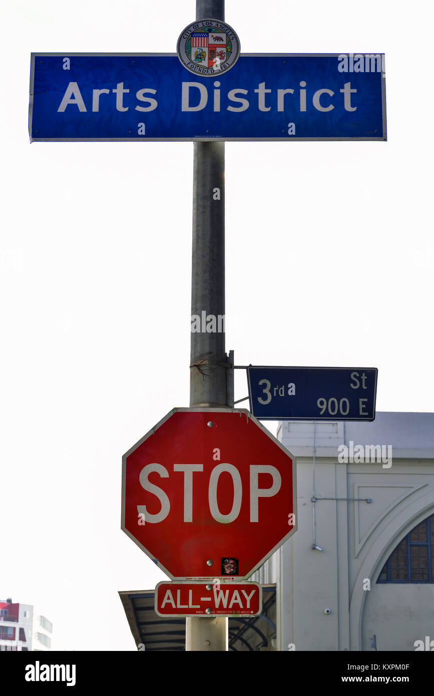 Le quartier des Arts du centre-ville de Los Angeles, Californie Banque D'Images