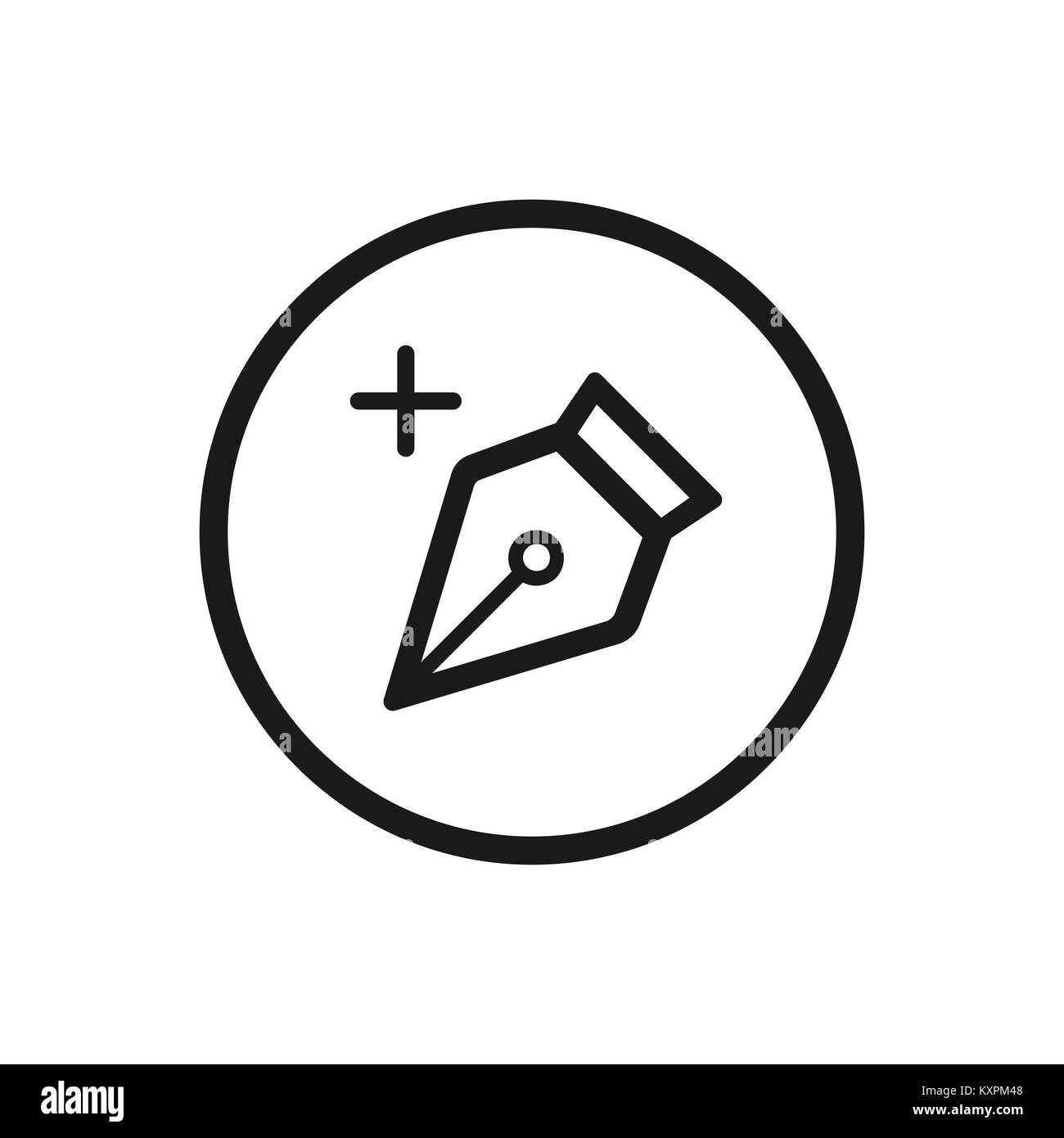 L'icône de la ligne de l'outil de conception graphique sur un fond blanc. Vector illustration Illustration de Vecteur