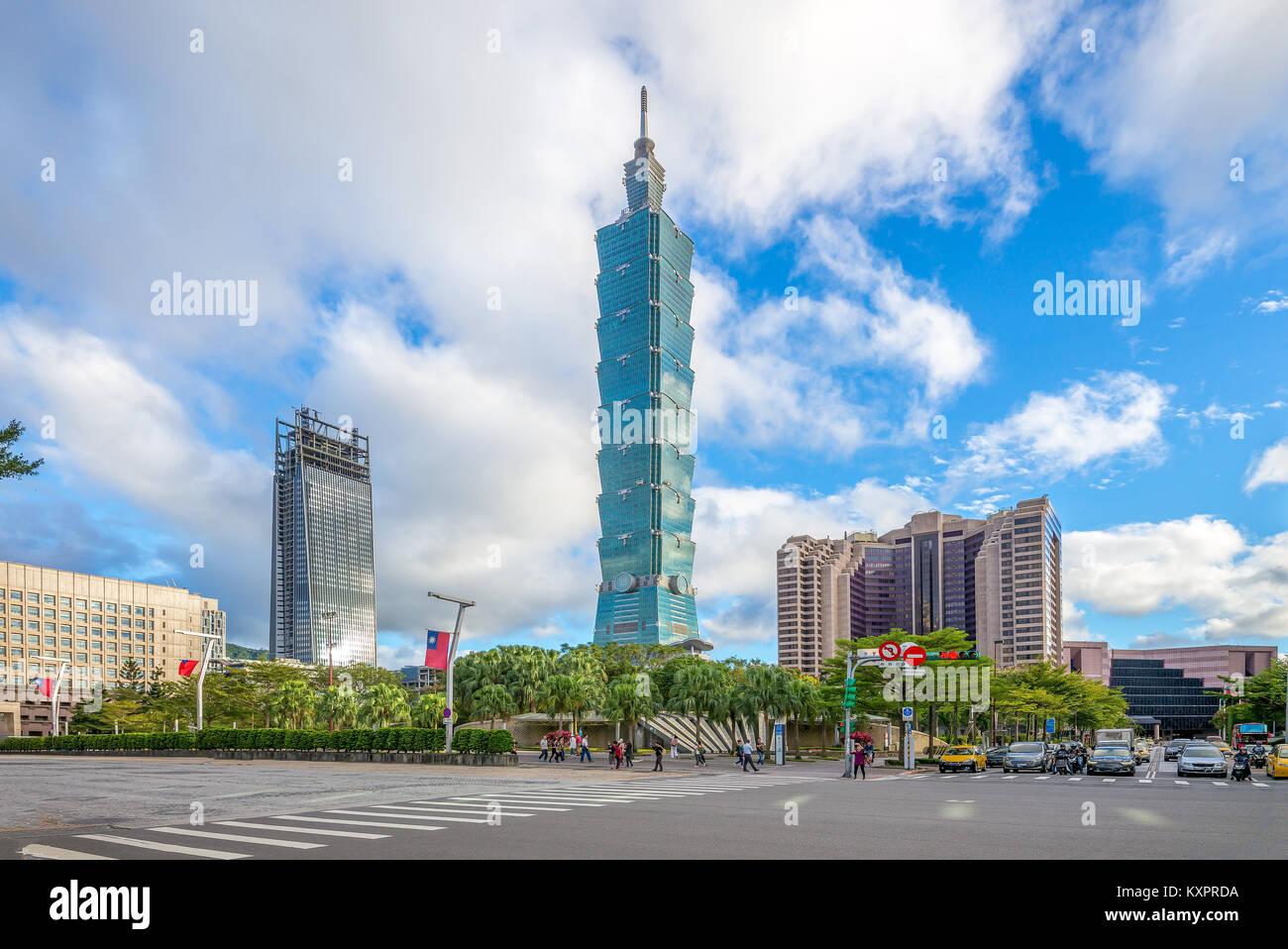 Skyline de la ville de Taipei avec 101 tower Banque D'Images
