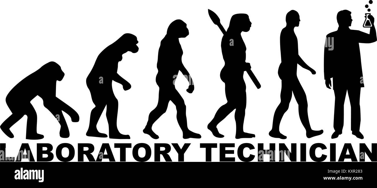 Technicien de laboratoire evolution Illustration de Vecteur