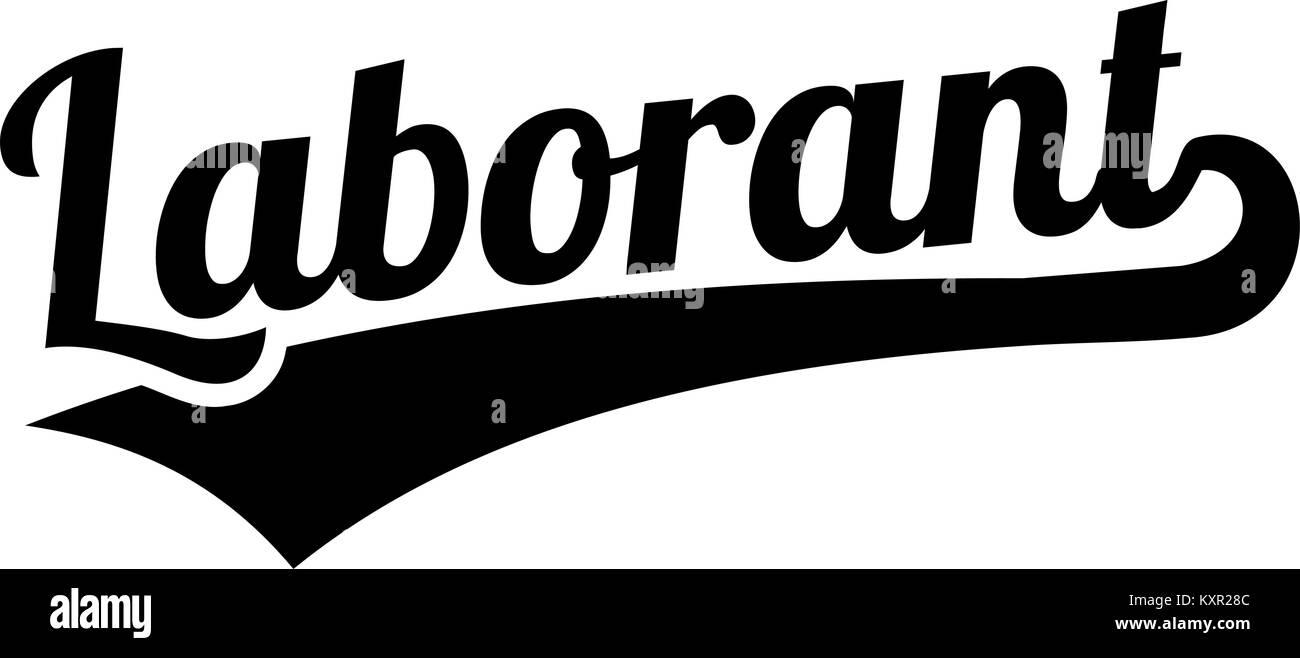 Technicien de laboratoire mot allemand retro style Illustration de Vecteur