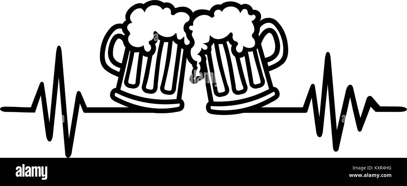 Verres graphique pulsation Illustration de Vecteur