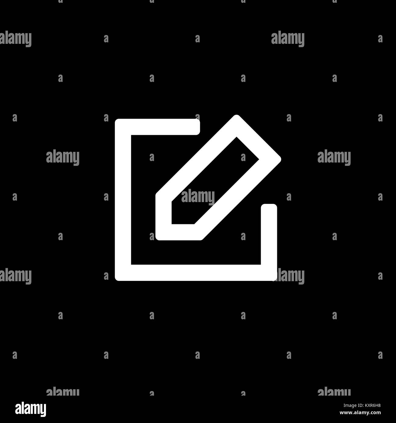 L'icône de crayon pour la conception de l'interface utilisateur de style simple. Illustration de Vecteur