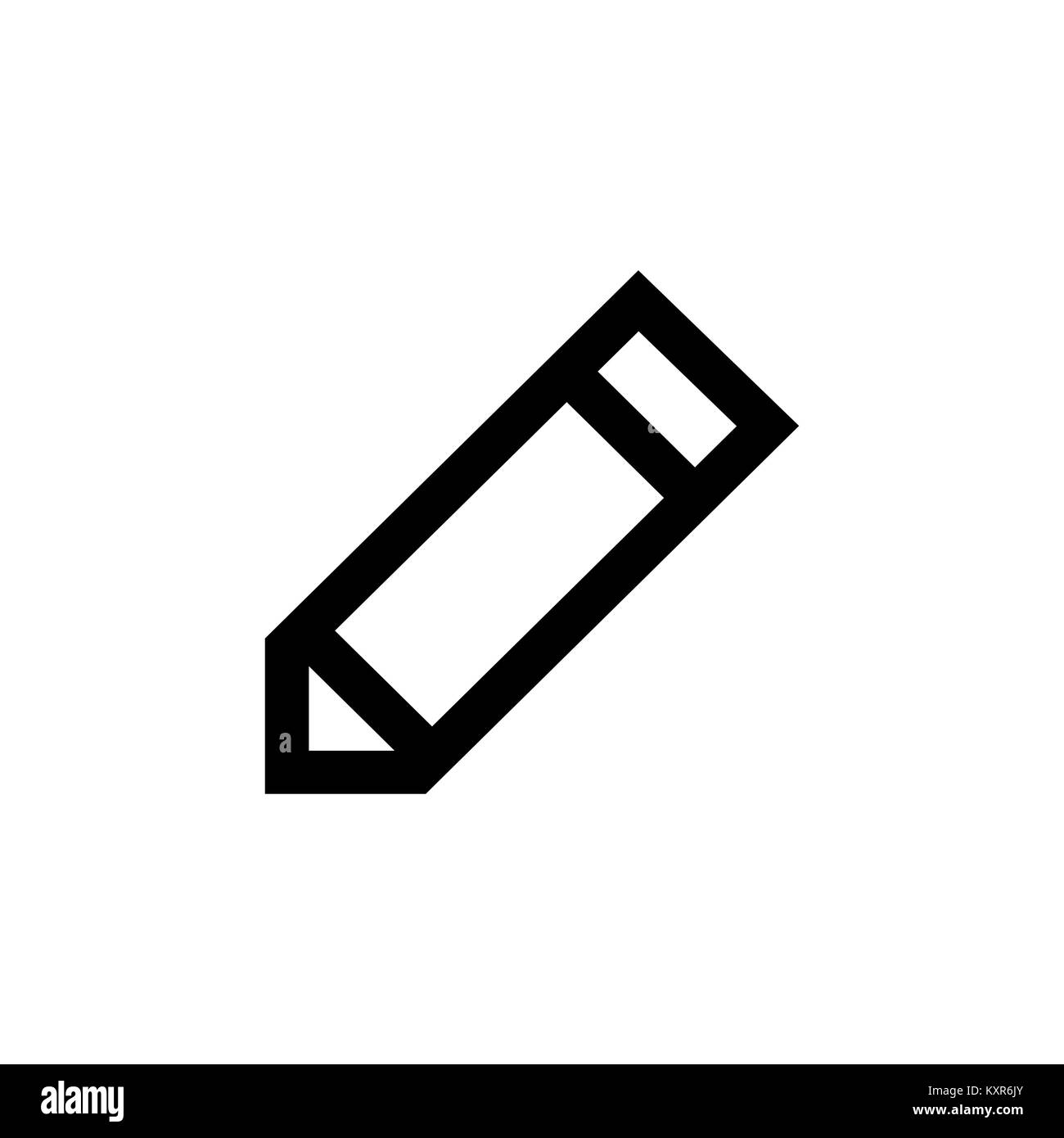 L'icône de crayon pour la conception de l'interface utilisateur de style simple. Illustration de Vecteur