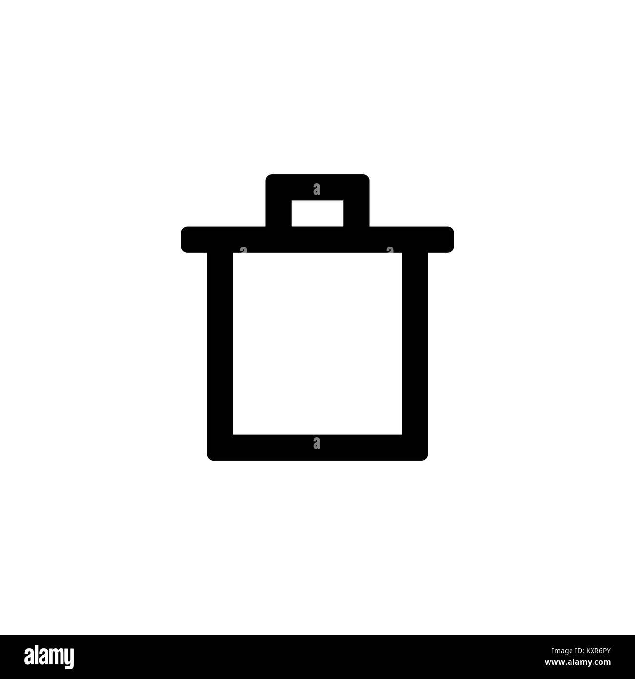 L'icône de corbeille pour la conception de l'interface utilisateur de style simple. Illustration de Vecteur