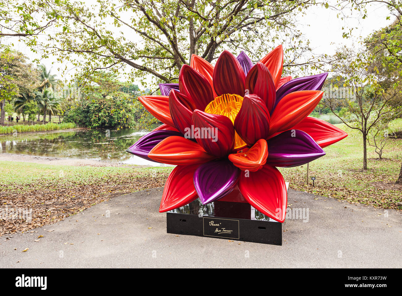 Singapour - le 17 octobre 2014 : Le Singapore Botanic Gardens est un jardin botanique de 74 hectares à Singapour. Banque D'Images