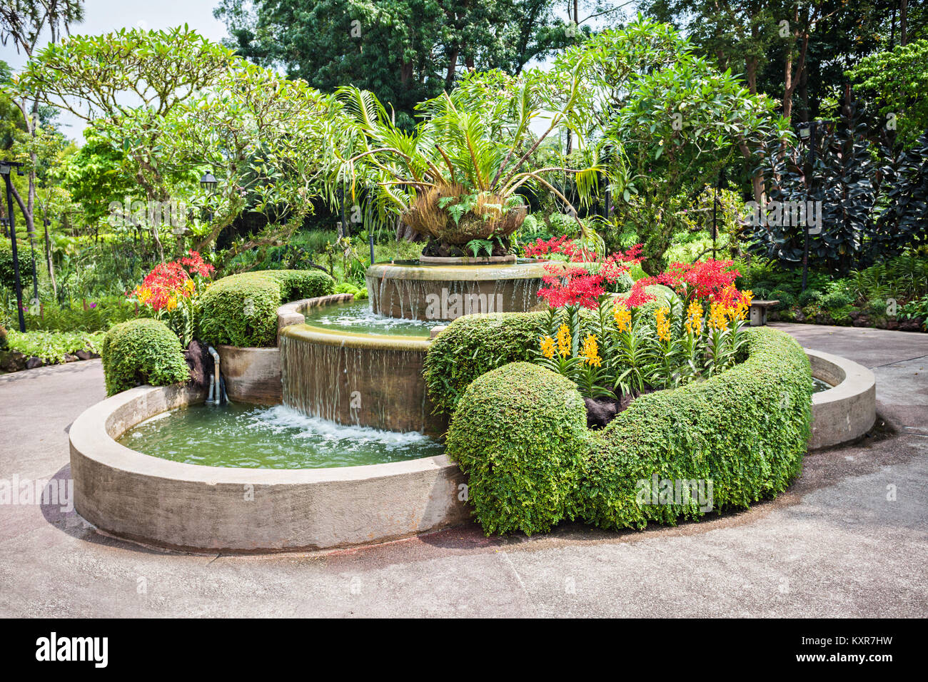 Singapour - le 17 octobre 2014 : Le National Orchid Garden, situé dans le Jardin Botanique de Singapour. Banque D'Images