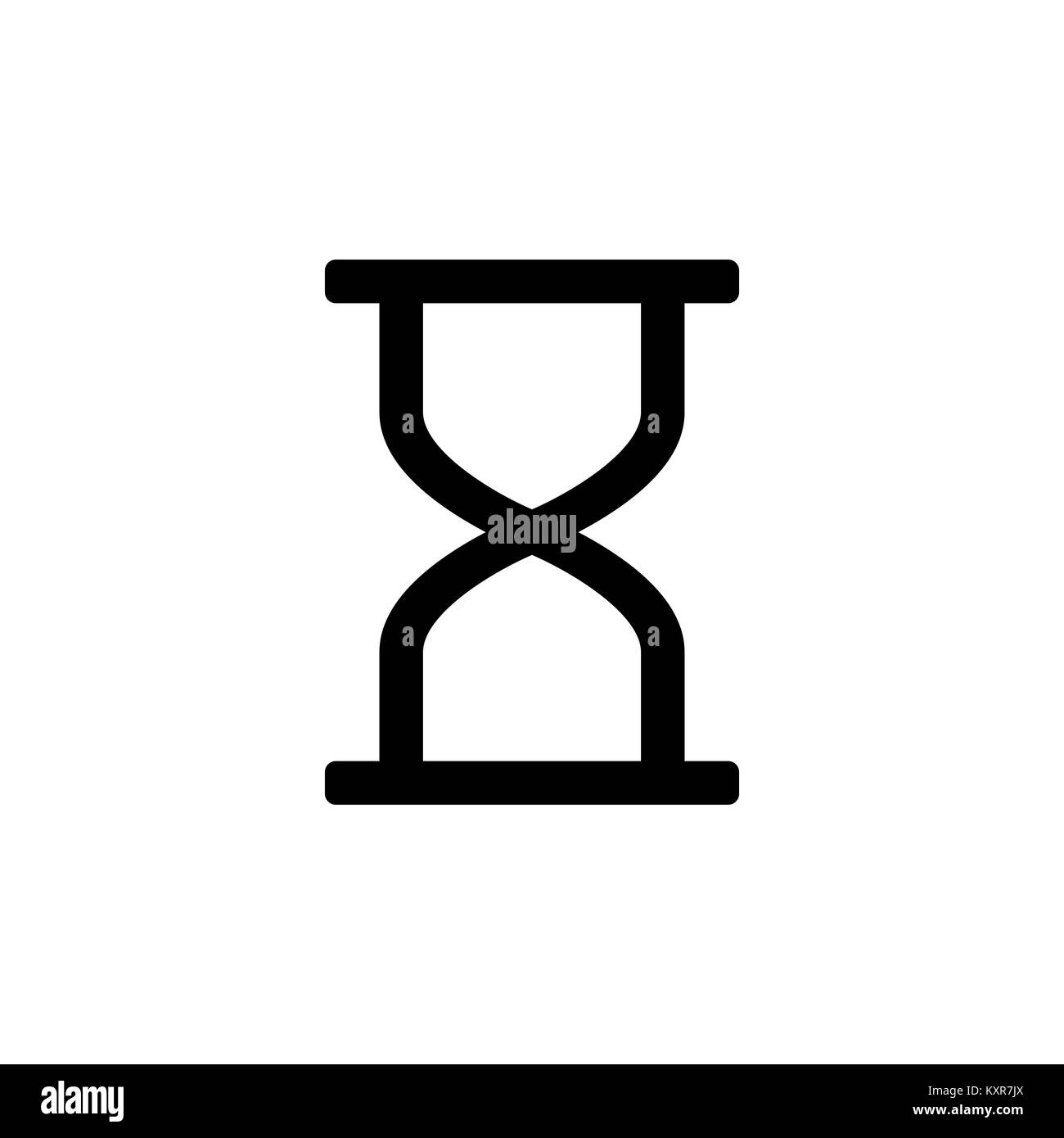 Icône de l'horloge de sable pour la conception de l'interface utilisateur de style simple. Illustration de Vecteur