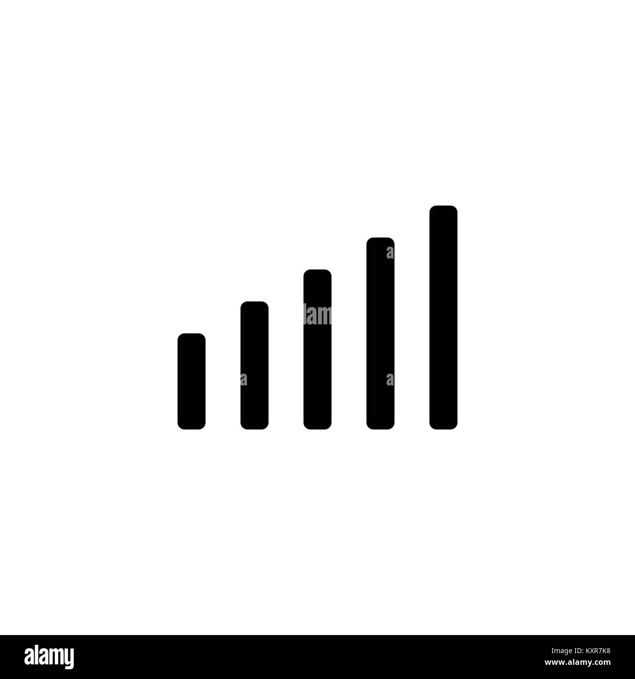 Force du signal réseau icône pour la conception de l'interface utilisateur de style simple. Illustration de Vecteur