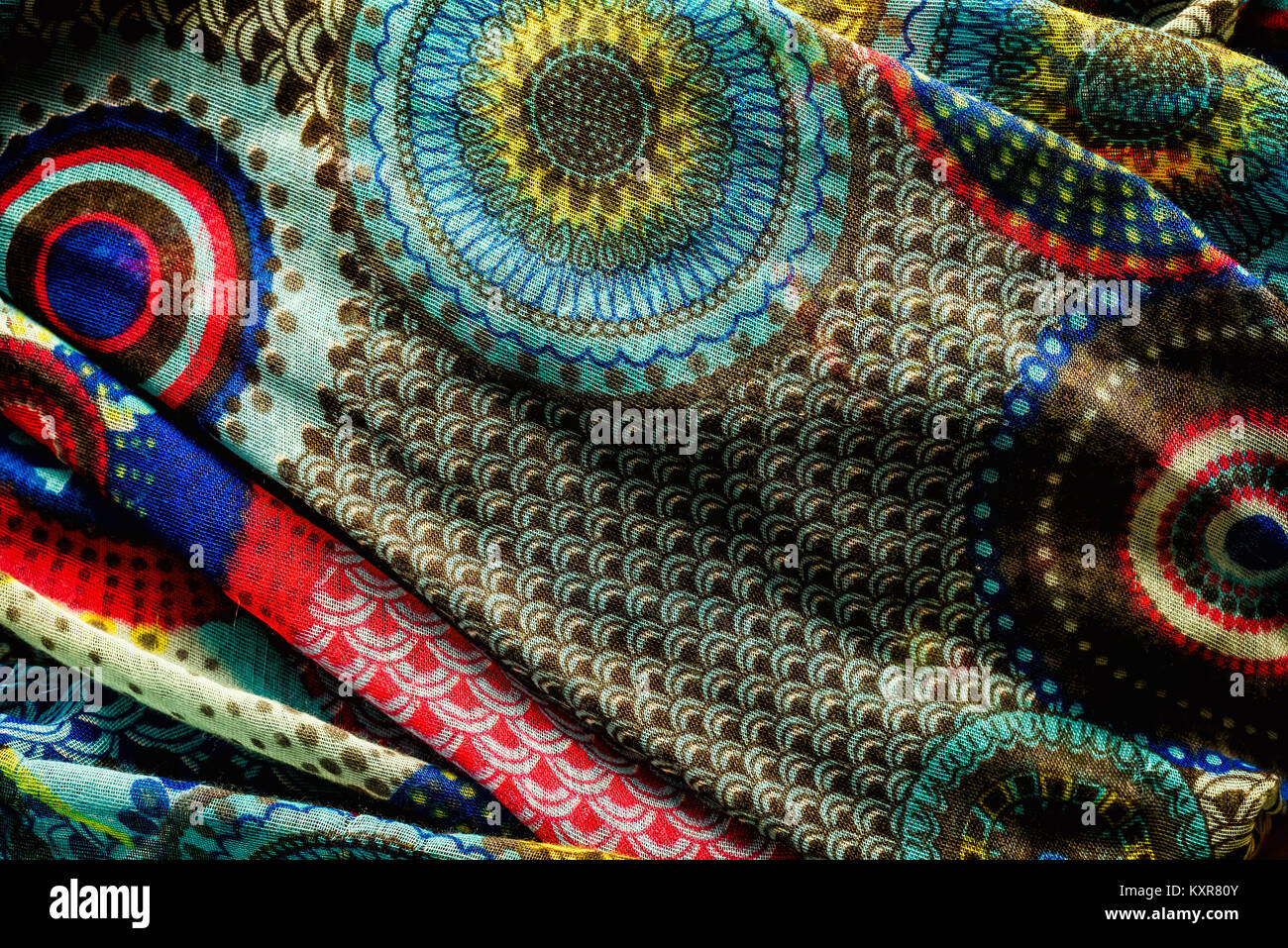 Foulard coloré Oriental Background Banque D'Images