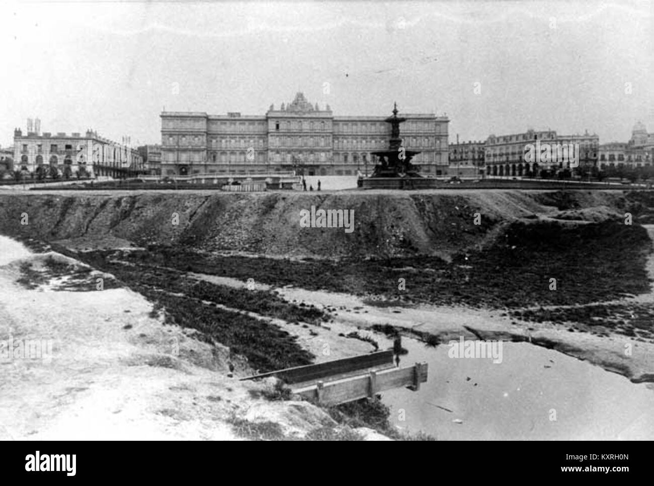 Casa Rosada fuente 1920 Plaza Colón Banque D'Images